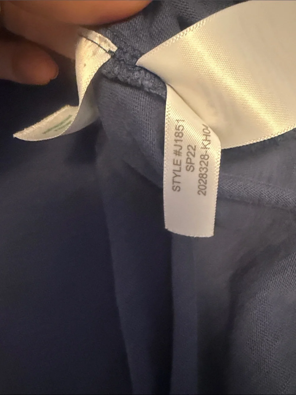 J. Crew Navy Short-Sleeve Polo with Chest Pocket
